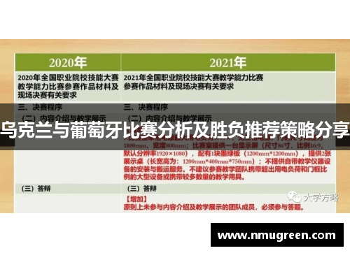 乌克兰与葡萄牙比赛分析及胜负推荐策略分享